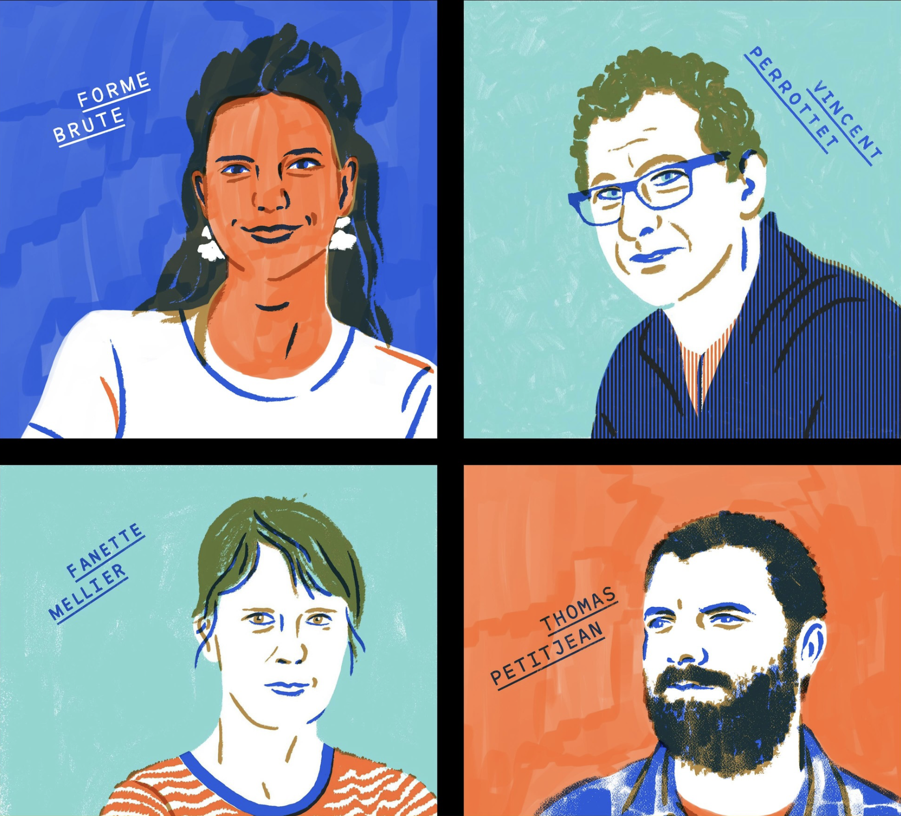 Aperçu Bibliographie graphique Louise Devalois thème podcasts autour du graphisme