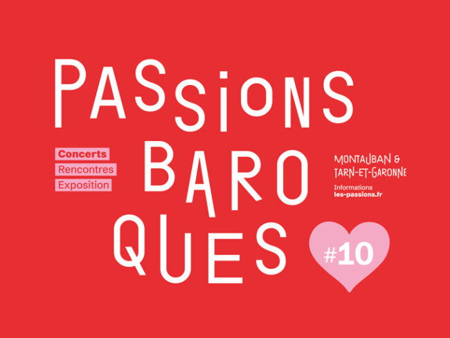 Identité visuelle Passions baroques Montauban 2024 par Louise Devalois