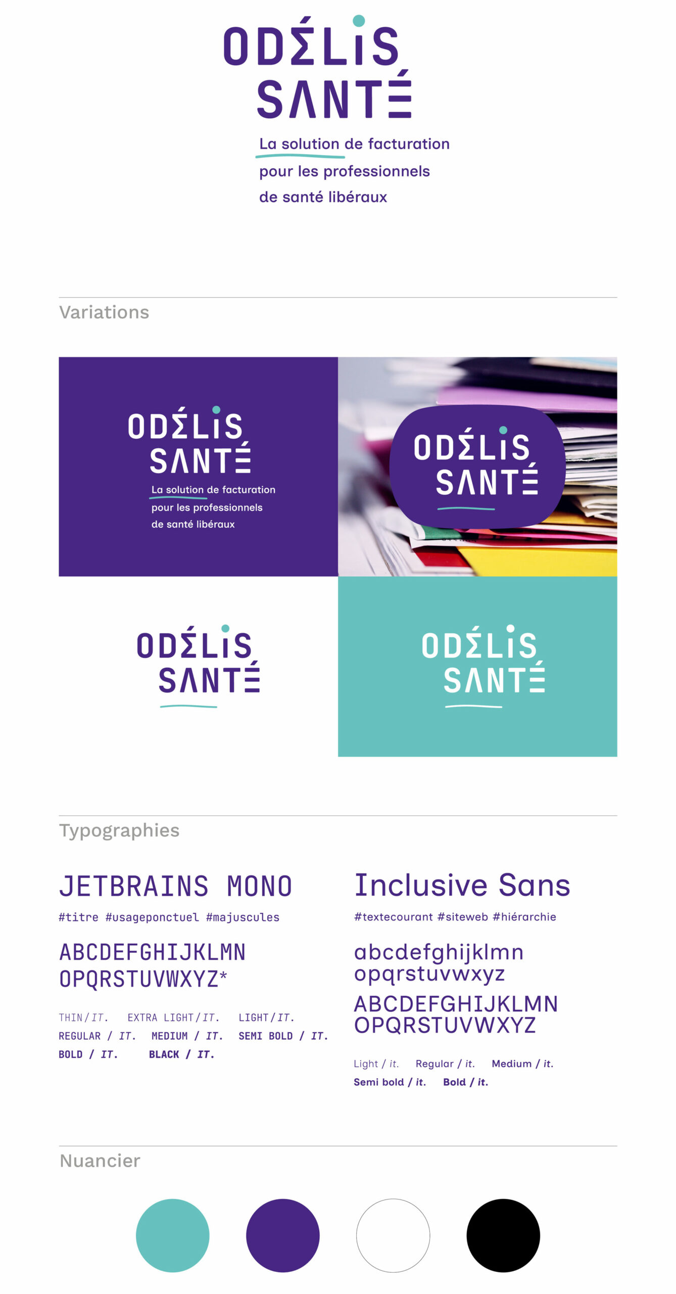 Odélis Santé charte graphique Odélis Santé • logotype Louise Devalois